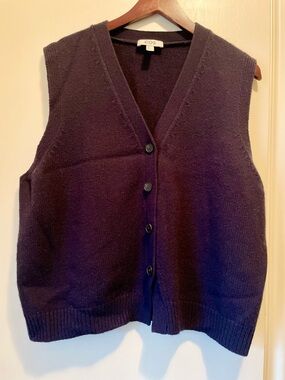 COS Black Knit Button Vest